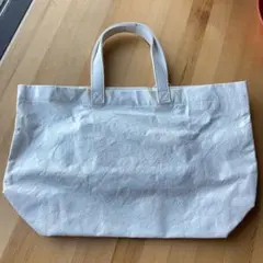 和紙加工のようなシンプルなトートバッグ！ホワイト 耐水性のある不織布
