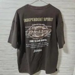 【L】Dickies ディッキーズ 半袖 Tシャツ 刺繍 ロゴ