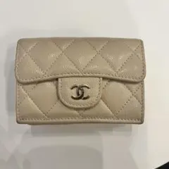 ※限定お値下げ※CHANEL ベージュ キルティング 三つ折り財布