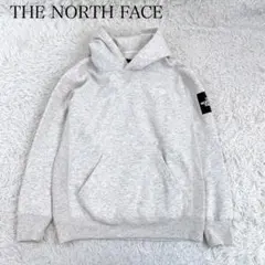 極美品✨ノースフェイス　スクエアロゴフーディー パーカー M フード付き