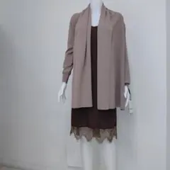 【新品】ALPHA STUDIO ワンピース × カーディガン 上品セット