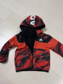 adidas 迷彩柄ダウンコート リバーシブル　100cm