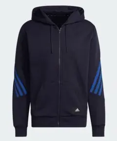 アディダス スリーストライプス　ジップパーカー