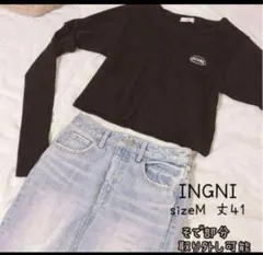 (店舗購入 新品未使用) INGNI 春夏秋 切り替えトップスブラック　イングのサムネイル
