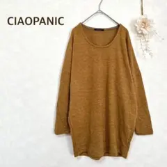 CIAOPANIC（チャオパニック）　ニット　セーター　チュニック　キャメル色のサムネイル