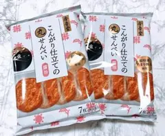 【未開封のまま即日発送】金吾堂　こんがり仕立ての丸せんべい　醤油味　7枚入2袋②のサムネイル