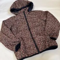 GU 花柄フード付きダウンコート 140