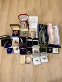 0223-9 遺品整理 アクセサリー 指輪 ネックレス パール 天然石 ブローチ