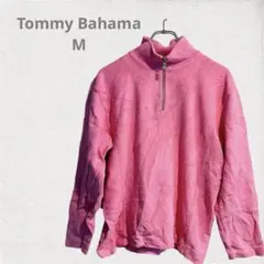 Tommy Bahama ピンク ハーフジップ トレーナー M
