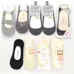 【9足セット】フットカバー カバーソックス 23 24 25 ブラック グレー