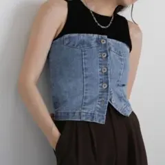 Select moca デニムチューブビスチェのサムネイル