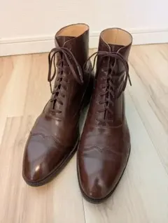 Dolce & Gabbana レザー レースアップ ブーツ ブラウン 7.5 - メルカリ