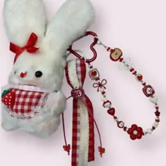 ウサギのぬいぐるみストラップ