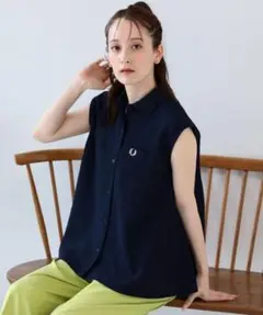 【FRED PERRY】 Knitted Collar Shirt