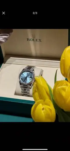 ROLEX 自動巻き 時計 ブルー
