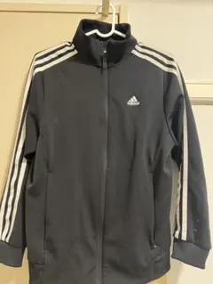 adidas ジップアップジャージ ダークグレー J/M