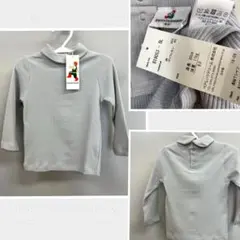 ペアレンツドリーム タートルネック トップス 80サイズ カラー ライトグレー