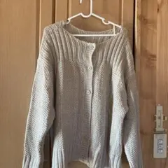Samansa Mos2 ベージュ カーディガン