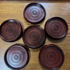 特別価格 希少◆ 茶檀 食器 器 6セット ❻