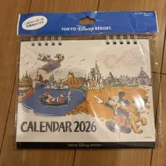ディズニーリゾート限定　ミッキー　カレンダー　2026年　卓上