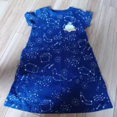 graniph　すみっコぐらし　星座ネイビー 半袖ワンピース