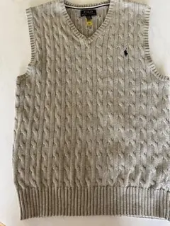 POLO RALPH LAUREN ケーブルニットベスト　コットン　ポニー刺繍