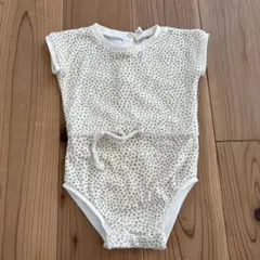 QUINCY MAE ドット柄ロンパース 6-12m