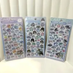 【正規品】ボンボンドロップシール水族館限定 クジラ ペンギン ジンベイザメ 3枚