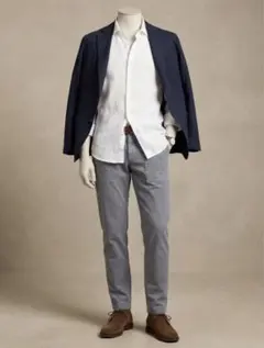 【美品・定価3万】PT TORINOコットンリネンパンツ 31 グリチネ　春夏のサムネイル