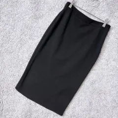 6353 フォーエバー21 スカート M 黒 タイト 無地 ひざ丈 ストレッチのサムネイル