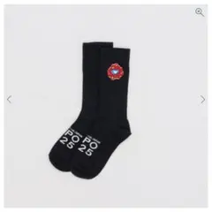 EXPO2025 ミャクミャク ソックス 相良刺繍 ブラック 23-25cm