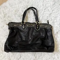 【美品】miumiu ミュウミュウ スタッズ レザー 2WAY ショルダーバッグ