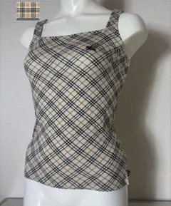 BURBERRY チェック柄キャミソール ベージュのサムネイル