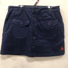 ルコックスポルティフレディスゴルフネイビー コーデュロイ スカート