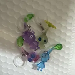 °ピクミン カプセルトイ 4個セット　めじるしアクセサリー