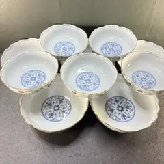 未使用 紗芙蘭 親子鉢揃 花柄 金彩 和食器 大小セット 箱付き 美品