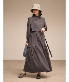 Snidel スナイデル　2wayタックレイヤードワンピース 1 М　黒