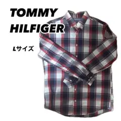 TOMMY HILFIGER チェック柄 長袖シャツ Lサイズ