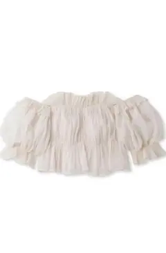 SNIDEL ボリュームギャザーフリルオフショルブラウス