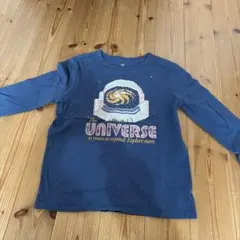 宇宙テーマ 長袖カットソー ネイビー