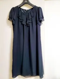 ブラックフォーマル　フリルワンピース　7YR