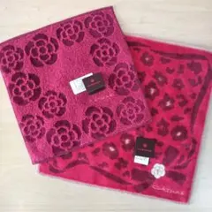 クレイサス ハンドタオルセット(赤系・大小) タオルハンカチ