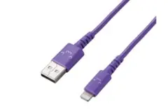 エレコム充電 Lightningケーブル 1.2m MFi認証（パープル）