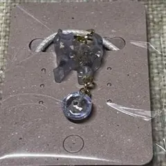 猫モチーフ ネックレス 透明