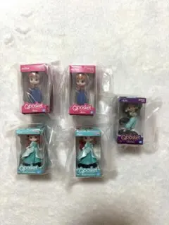 ディズニーガチャ　カプセルトイ　 （Qposket ミニチュアコレクション）５点