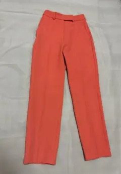 MilaOwen ピンクスボン後ろゴムセンタープレステーパードパンツ