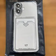 iPhone17Air用 ケース (ブラック) 6.5インチ カバー ポケット付