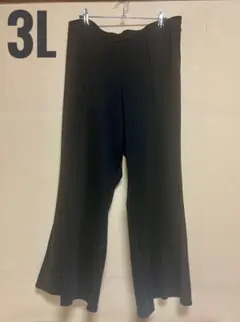 美脚ストレッチフレアパンツ　黒　３L　試着のみ美品！