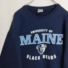 ジャージーズ スウェット トレーナー ネイビー カレッジトレーナー メンズL