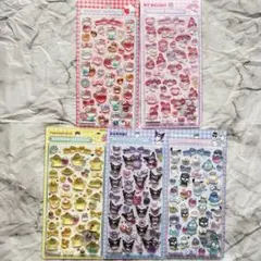 新品未使用⭐︎ボンボンドロップシール　サンリオ 6枚セット⭐︎うるちゅるシール